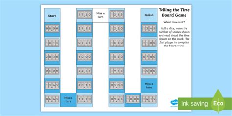 Telling the Time Digital Clocks Board Game - Telling the Time Games