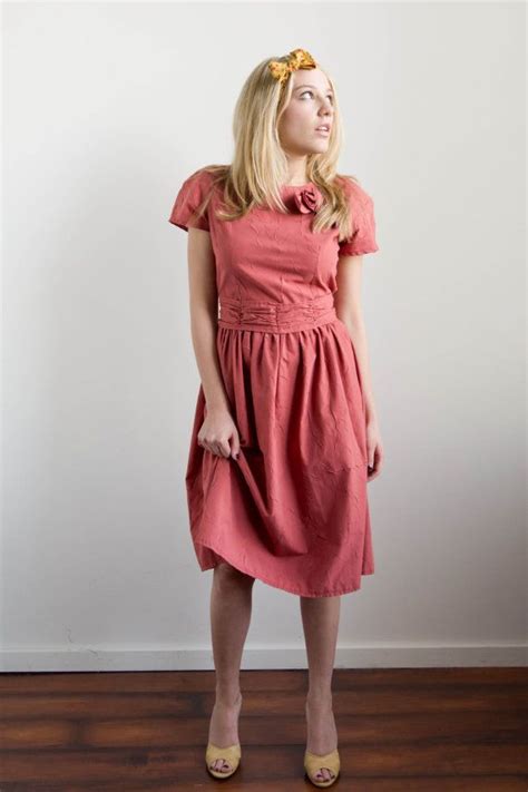 salmon pink dress on etsy | Vintage, Pink dress, Vintage looks