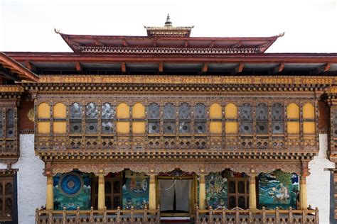 Premium Photo | Low angle view of a monastery, punakha dzong, punakha ...