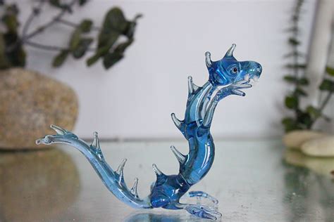 Blue Dragon Murano Glass FigurineGlass Dragonblown glass | Etsy