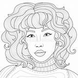 Girl CurlyColoring Book Antistress for Children And Adults  sketch template