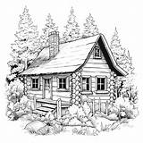 Premium Photo  Cozy cabin For coloring page sketch template