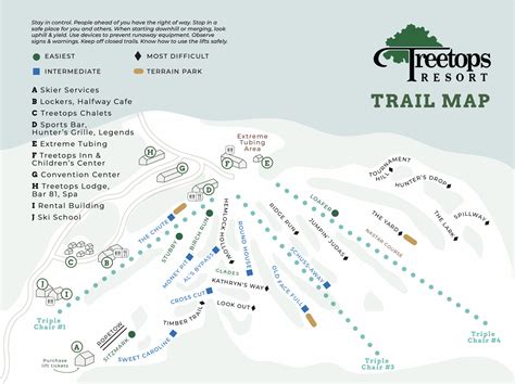 Treetops Resort Trail map - Freeride