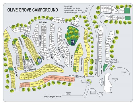 Lake-Piru-Campground-Map-w-Street-Signs-20130323 | Campground Views