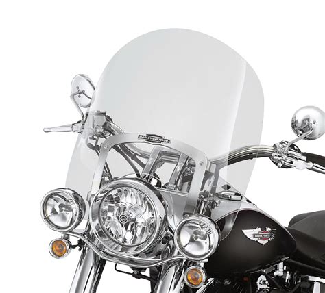 57141-05 King-Size Nostalgic Detachable Windshield 18" light smoke at Thunderbike Shop