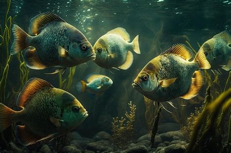 Premium AI Image | Armored Searobin Fish Underwater Lush Nature by Generative AI