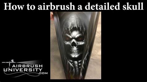 How to airbrush a skull. Learn to paint a grim reaper, detailed skull ...