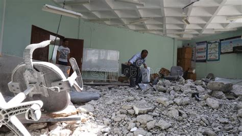 Destruction at the University of Taiz Due To the War Editorial Image - Image of militia ...