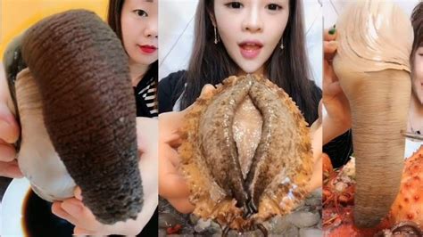 Chinese Girl Eat Geoducks Delicious Seafood #011 | Seafood Mukbang ...