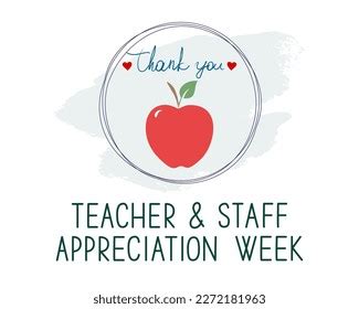 Teacher Staff Appreciation Week School Banner Stock Vector (Royalty ...