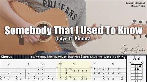 Somebody That I Used To Know - Gotye ft. Kimbra | Fingerstyle Guitar | TAB + Chords + Lyrics ...