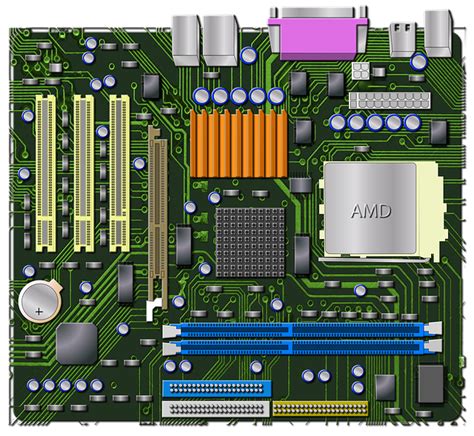 Download Motherboard, Pc, Computer. Royalty-Free Stock Illustration ...