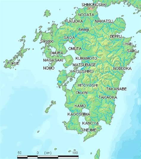 Kyushu Map - MapSof.net