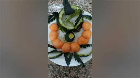 #muskmelon #carving #garnish - YouTube