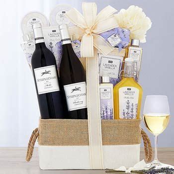 Relaxation Spa Wine Basket | Wine gift baskets, Gift baskets, Wine baskets