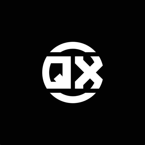 Qx logo monograma aislado en la plantilla de diseño de elementos ...