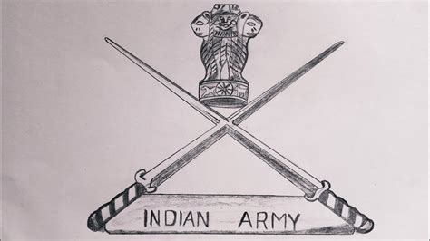 Pencil Sketch-Indian Army Symbol Of #prashantkashyaparts - YouTube