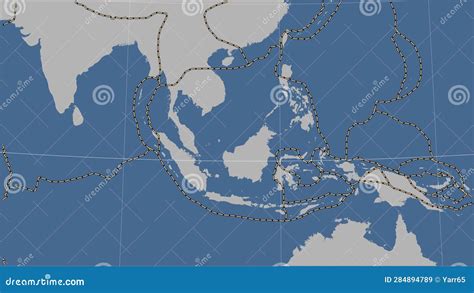 Sunda Plate - Boundaries. Contour Map Stock Illustration - Illustration of activity, contour ...