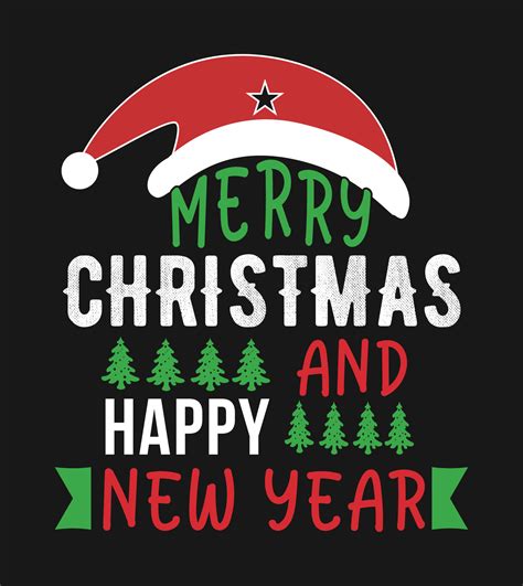 Merry Christmas and happy new year quotes 14530374 Vector Art at Vecteezy