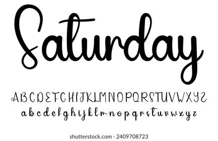 Signature Font Alphabet Vector Illustration Isolated Stock Vector (Royalty Free) 2409708723 ...