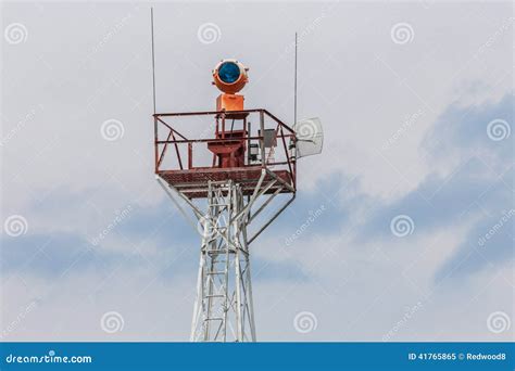 Closeup of Rotating Airport Beacon Light Stock Image - Image of ...