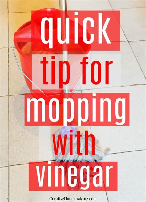 Mopping with Vinegar - Creative Homemaking