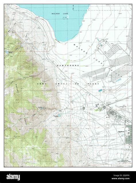 Hawthorne West, Nevada, map 1987, 1:24000, United States of America by Timeless Maps, data U.S ...