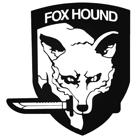 Buy Fan Art Rendition Fox Hound 5.5" Tall Metal Gear Solid Symbol Custom Game Logo Die Cut Decal ...