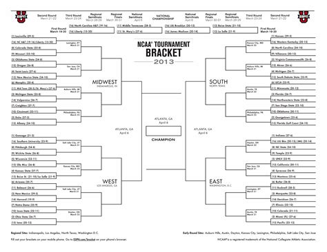 Ncaa Tournament Brackets Printable