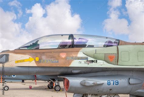 The cockpit of F-16 "Fighting Falcon" fighter jet plane Stock Photo | Adobe Stock