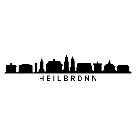 Heilbronn skyline illustrated on white background 42343221 Vector Art at Vecteezy