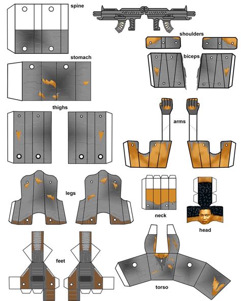 Papercraft Robot Template | Paper toys template, Paper robot, Paper box template