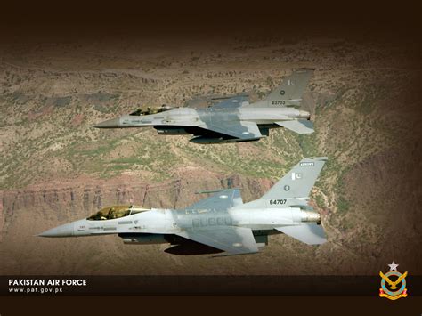 Pakistan Air Force F-16 2 Jets Formation Wallpaper | Pak Sar Zameen