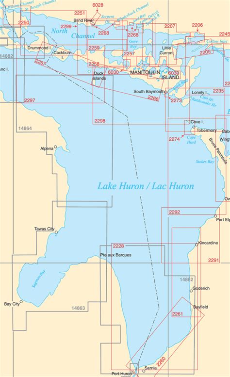 Depth Chart Lake Huron