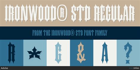 Ironwood® Std Font | Fontspring