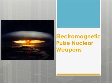 Electromagnetic pulse weapons