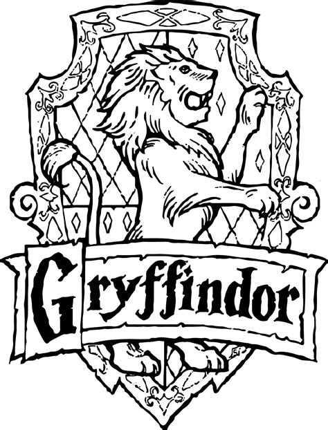 Gryffindor Crest Emblem Badge SVG Harry Potter Hogwart's | Etsy