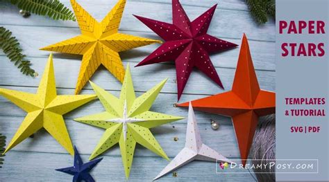 3d Christmas Star Template