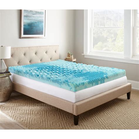 Lane 4 in. Queen Gellux Gel Memory Foam Mattress Topper-HDDOD004LQN ...