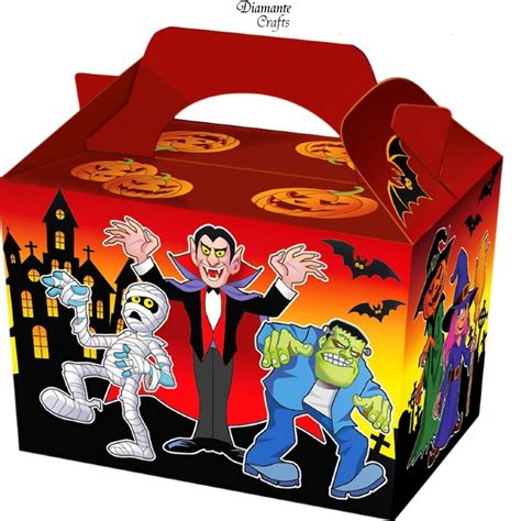 10 Party Boxes -Themed Character Cardboard Lunch Food Loot Treat Box ...