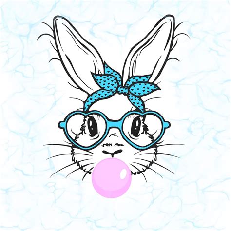 Bunny Svg Bunny Bubble Gum Svg Bubble Gum Svg Bunny With - Etsy Canada