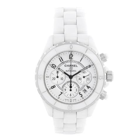 Chanel J12 White Ceramic 41mm Chronograph Watch H1007