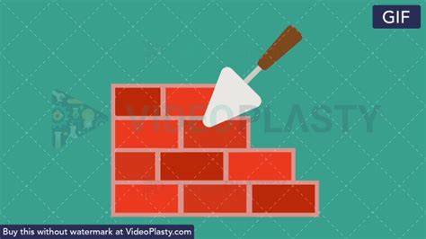 Trowel with Bricks Icon | Animation, Gif, Free! gif