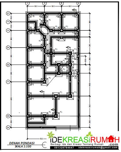 Download Gambar Kerja Pondasi Footplat | Ide Kreasi Rumah