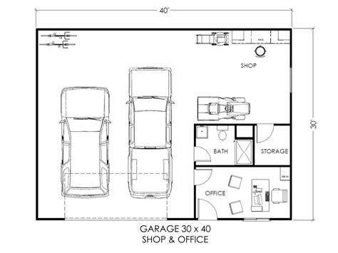 House Plans With Garage Workshop | Garage floor plans, Garage shop ...