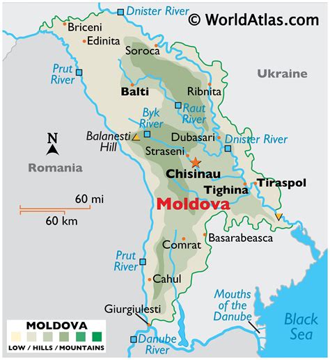 Moldova Map / Geography of Moldova / Map of Moldova - Worldatlas.com