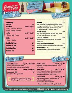 Starlite Menu - Starlite Diner