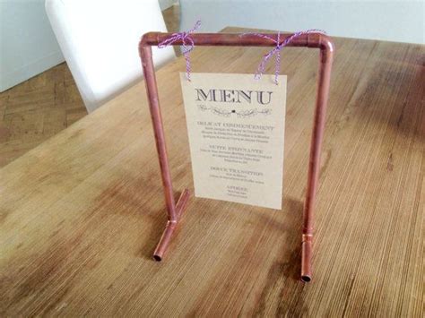 Door menu copper for wedding style indus vintage custom | Craft show ...