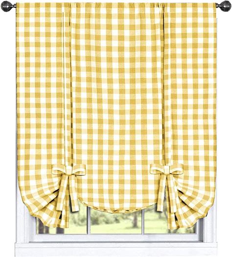 Woven Trends Farmhouse Curtains Kitchen Décor, Buffalo Plaid Shades, Classic Country Plaid ...