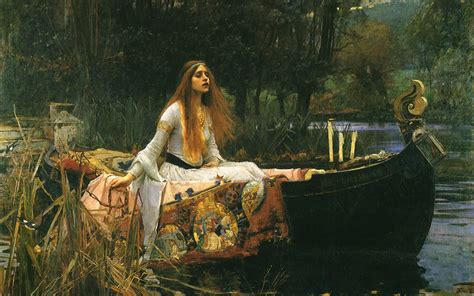 Famous Paintings Of Roses Waterhouse John William Lady Shalott Paintings Wallpapers 1888 ...